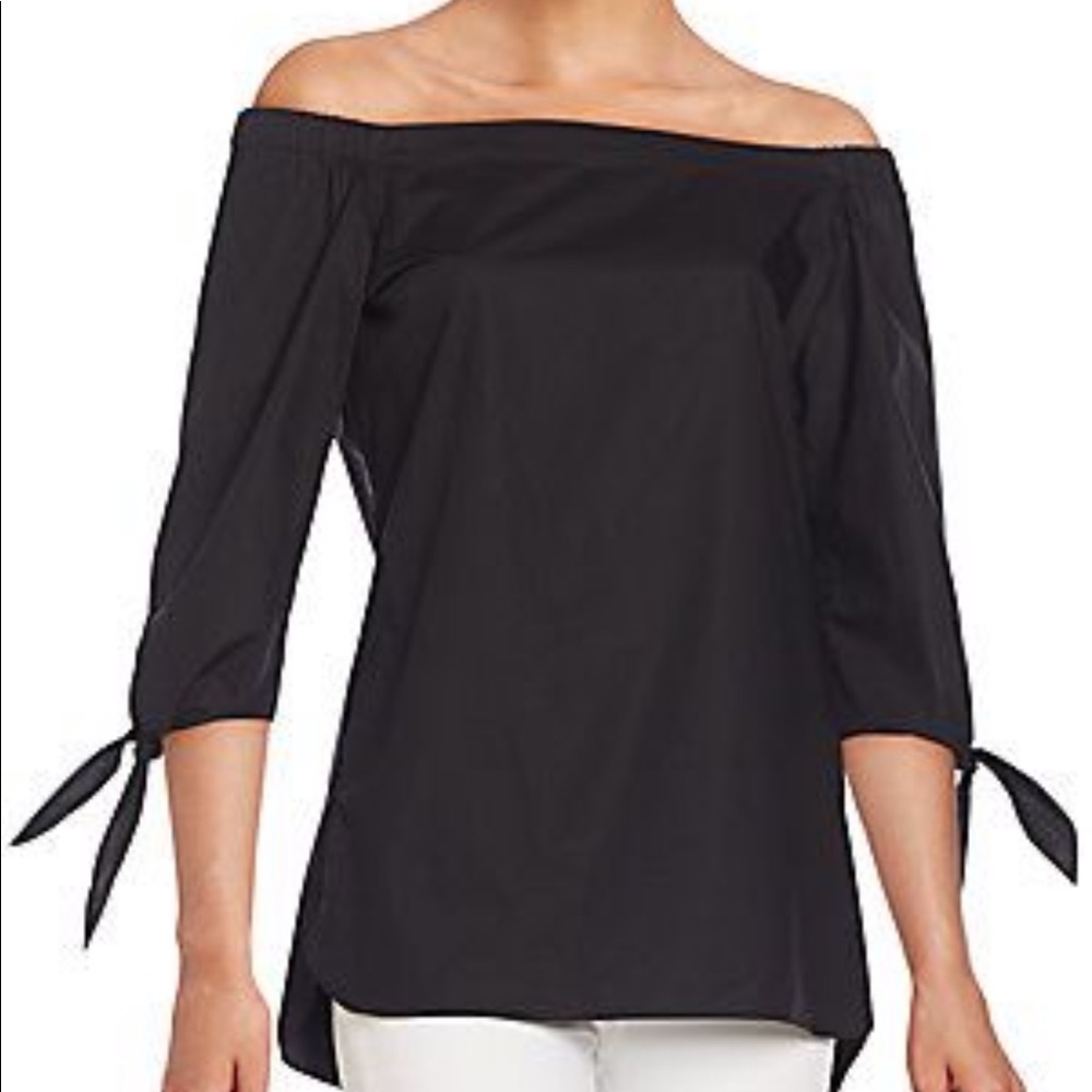 Black off the shoulder blouse